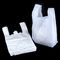 Biologisch abbaubare Plastiktaschen des Weiß-100, T-Shirt Form-kompostierbare Einkaufstaschen