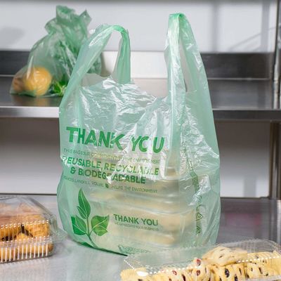 Sackt kompostierbare Gemüsetaschen EN13432, kompostierbares T-Shirt Soem-Service ein