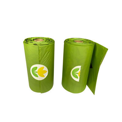 grüne biologisch abbaubare Mülleimer-Taschen imprägniern kompostierbare Abfall-Taschen 15mic