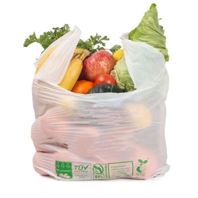 Eco freundliches biologisch abbaubares Plastikeinkaufstasche-T-Shirt Winkels des Leistungshebels 100% auf Rolle