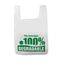 Flache biologisch abbaubare Plastik-Carry Bags-Einkaufstasche 100% biologisch abbaubar